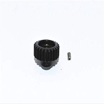 GPM For Traxxas 1/10 Maxx 4WD Monster Truck Upgrade Parts Harden Steel #45 Motor Gear 24T - 1Pc Set Black