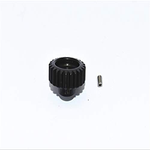 GPM For Traxxas 1/10 Maxx 4WD Monster Truck Upgrade Parts Harden Steel #45 Motor Gear 24T - 1Pc Set Black