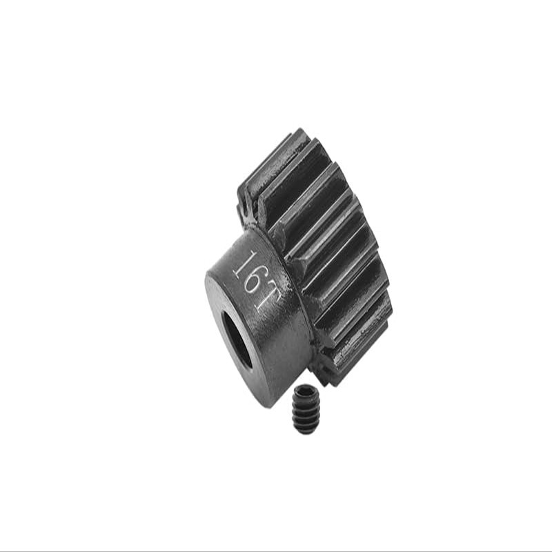 GPM For Traxxas 1/10 Maxx 4WD Monster Truck Upgrade Parts Harden Steel #45 Motor Gear 16T - 1Pc Set Black
