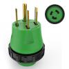 RVGUARD 50 Amp to 30 Amp Volt RV Adapter Plug with Locking Connector, NEMA 14-50P to NEMA L5-30R Electrical Power Adapter, Green view 1