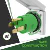 RVGUARD 50 Amp to 30 Amp Volt RV Adapter Plug with Locking Connector, NEMA 14-50P to NEMA L5-30R Electrical Power Adapter, Green view 4