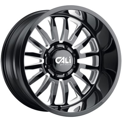 CALI OFF-ROAD SUMMIT-9110 26X14 6X139.7-76ET 106CB GLOSS BLACK/MILLED SPOKES