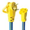 AP Products Voltec 16-00503 Three-Prong RV Adapter with E-Zee Grip Handle - 30A Male to 15A Female, 1' view 1