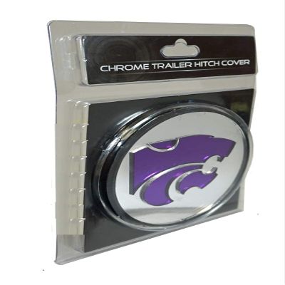 Kansas State K-State Wildcats Heavy Duty Chrome Trailer Hitch Cover w/Laser Cut Logo