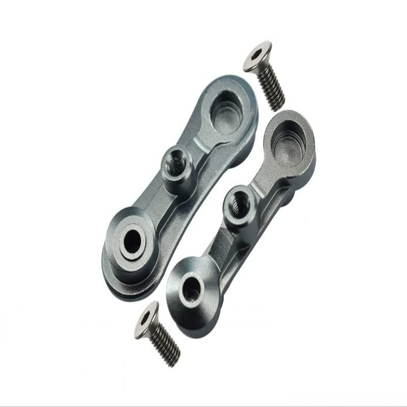GPM LOSI-1/10 Baja Rey Desert Truck LOS03008 1/10 Rock Rey Aluminum STABILIZING Mount for Steering ASSEMBLY-4PC Set (Gray)