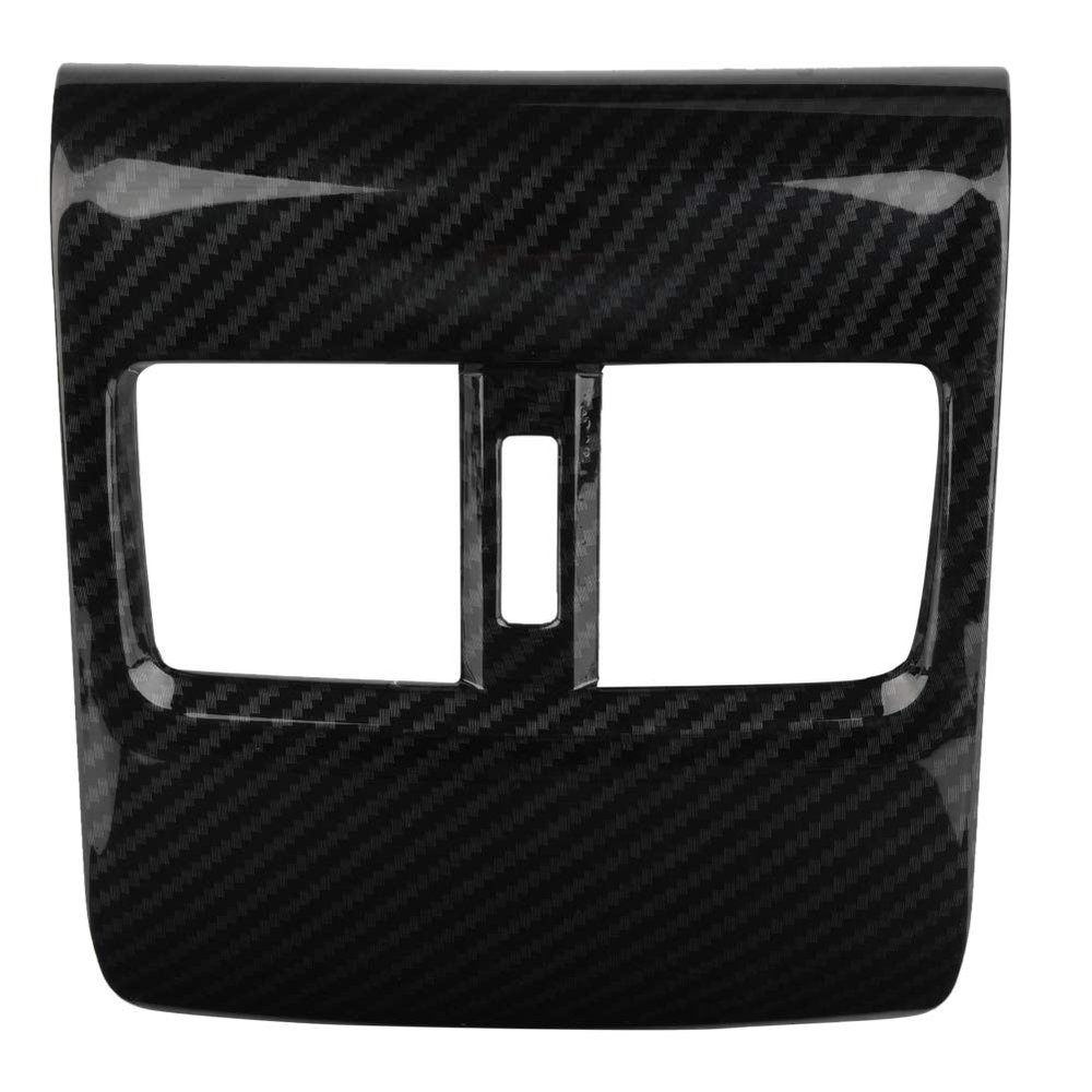 Akozon Armrest Box Air Outlet Cover Car Carbon Fiber Rear Seat Armrest Box Air Outlet Trim for 2018