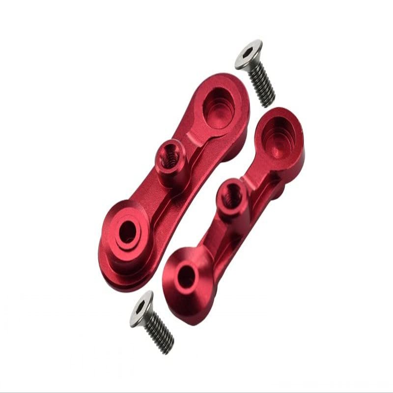 GPM LOSI-1/10 Baja Rey Desert Truck LOS03008 1/10 Rock Rey Aluminum STABILIZING Mount for Steering ASSEMBLY-4PC Set (red)