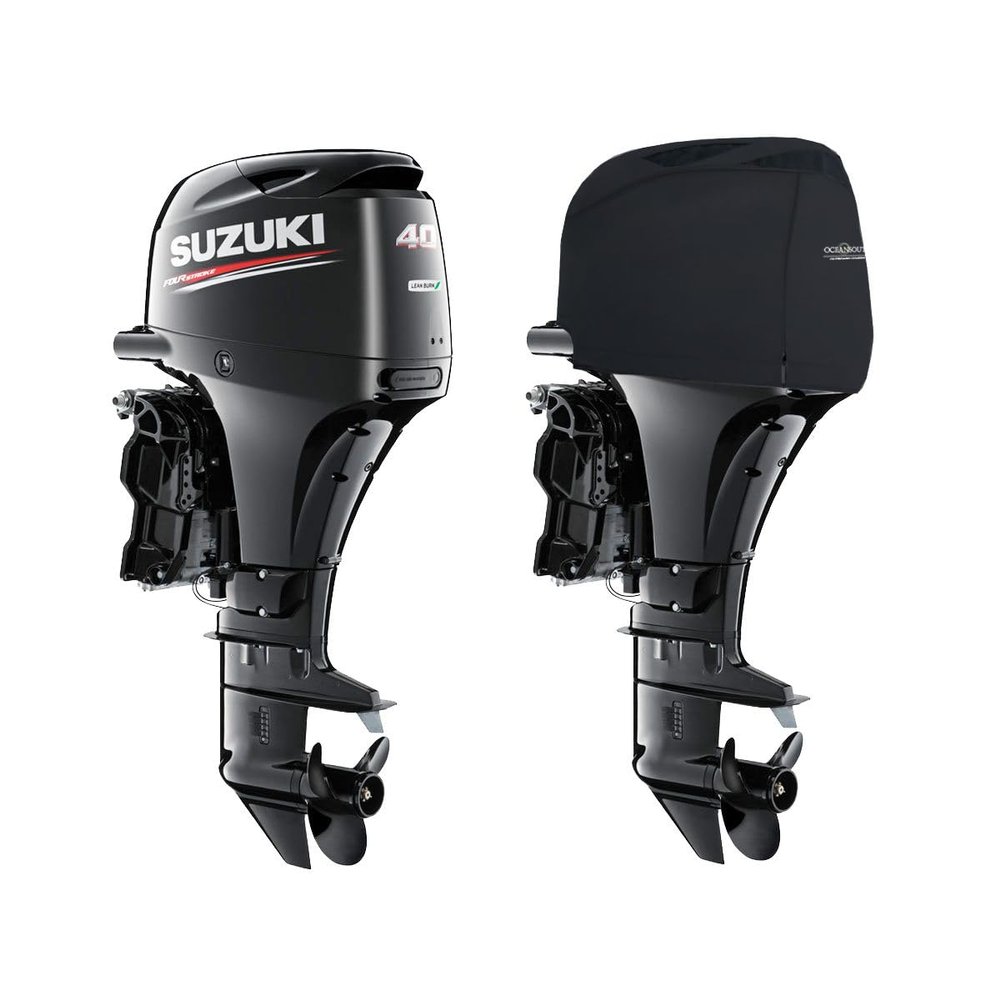 Oceansouth Custom Fit Vented Covers for Suzuki Outboard Engine (Black, DF40A-DF60A 3CYL (from 2010 up to 2024))