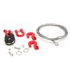 RC Winch Rope, Heavy Duty Three-Piece Steel Wire Cable Set with Pulley and Lock Sleeve, Winch Cable for RC Model Car Climbing Outdoor Activities Hobbyists Garage Setup view 1
