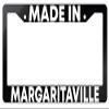 Dots Gifts Made in Margaritaville Glossy Black Plastic License Plate Frame DG view 1