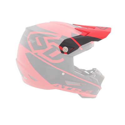 6D HELMETS ATR-2 2023 Motorcycle Helmet Replacement Visor, Core Red