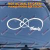 Family Infinity Forever Love Heart Decal Sticker Car Vinyl Pick Size (8'' x 2.8" (20.3cm x 7.1cm), White) view 1