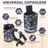 AlveyTech Unbreakable Universal Fabric Cup Holder - for Mobility Scooters, Transport Power Chair, Wheelchair, ATV, Walker, Stroller, Go-Kart, UTV, Cars, Boat, E-Bike Water/Drink Bottle Holders (Camo) view 3