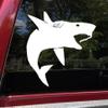 Minglewood Trading Silver - Shark Vinyl Decal - Mako Tiger Great White - Die Cut Sticker - 10w x 10h inches view 1