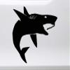 Minglewood Trading Silver - Shark Vinyl Decal - Mako Tiger Great White - Die Cut Sticker - 10w x 10h inches view 2