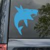 Minglewood Trading Silver - Shark Vinyl Decal - Mako Tiger Great White - Die Cut Sticker - 10w x 10h inches view 3