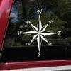 Minglewood Trading Green - Compass Rose Vinyl Decal V2 -Travel Wander Adventure - Die Cut Sticker - 12w x 12h inches view 2
