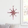 Minglewood Trading Green - Compass Rose Vinyl Decal V2 -Travel Wander Adventure - Die Cut Sticker - 12w x 12h inches view 3