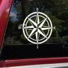 Minglewood Trading Gold - Compass Rose Vinyl Decal V4 -Travel Wander Adventure - Die Cut Sticker - 12w x 12h inches view 1