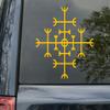 Minglewood Trading Purple - Helm of Awe Vinyl Decal V2 - Norse Mythology - Helm of Terror Viking Symbol - Die Cut Sticker - 10w x 10h inches view 3