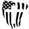 Cartat2s Cross American Flag Distressed Grunge Tattered Vinyl Decal Car Truck Window Sticker Wall Toolbox Pick Size and Color (Matte Black, 11x6.2) view 1