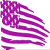 Cartat2s American Flag Distressed Grunge Tattered Vinyl Decal Car Truck Window Sticker Wall Toolbox Pick Size and Color (Purple, 5x3) view 1
