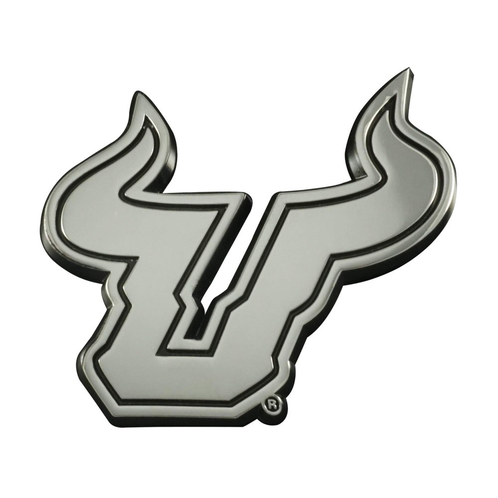 FANMATS 27385 University of South Florida 3D Chromed Metal Emblem