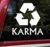 Minglewood Trading Purple - Karma Vinyl Decal - Recycle - Destiny Fate - Die Cut Sticker - 12w x 12h inches view 1