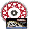 Renthal Grooved Front & Twinring Rear Sprocket & R1 Works Chain Kit - 14/48 RED - Compatible with 2018 to 2022 Honda CRF450RX view 1