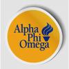 Alpha Phi Omega Logo Round Decal Yellow view 1