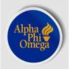 Alpha Phi Omega Logo Round Decal Blue view 1