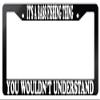 Dots Gifts It's A Bass Fishing Thing You Wouldn't Understand Glossy Black Plastic License Plate Frame DG view 1