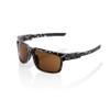 100% Type S Sport Wrap Around Sunglasses - Durable, Lightweight Active Performance Eyewear w/Rubber Temple & Nose Grip (Matte Black Havana - Bronze) view 1