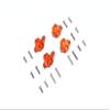 GPM For Tamiya Merc-Benz G500 CC-02 (#58675) Aluminum Center Axle Mount Set for Suspension Links - 4Pc Set Orange view 1