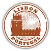 PRS Vinyl Lisbon Portugal Grunge Travel Stamp Double Sided Stainless Steel Keychain Key Ring Chain Holder Car/Key Finder view 3