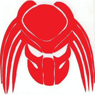 Cartat2s Predator Vinyl Decal 5.5 X 5.5in Car Truck Window Sticker Wall Toolbox Laptop Pick Color (red)