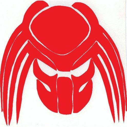 Cartat2s Predator Vinyl Decal 5.5 X 5.5in Car Truck Window Sticker Wall Toolbox Laptop Pick Color (red)