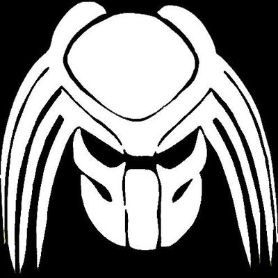 Cartat2s Predator Vinyl Decal 5.5 X 5.5in Car Truck Window Sticker Wall Toolbox Laptop Pick Color (White)