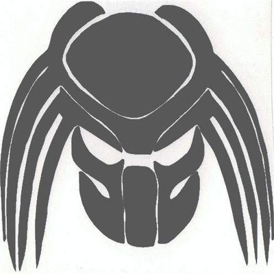 Cartat2s Predator Vinyl Decal 5.5 X 5.5in Car Truck Window Sticker Wall Toolbox Laptop Pick Color (Silver)