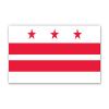 Squiddy Washington DC Flag - Vinyl Sticker for Car, Laptop, Notebook (5" Wide) view 1