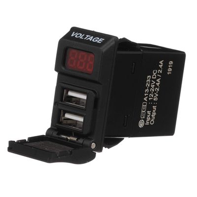 Seachoice Dual USB Voltmeter, 12-24V