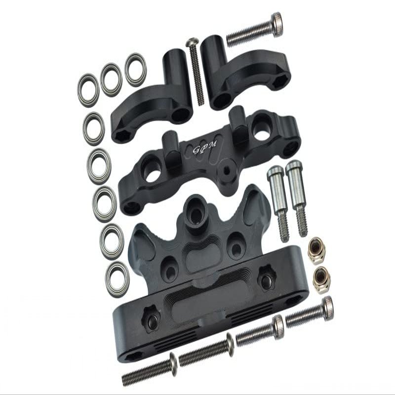 Aluminum Steering Assembly For Arrma 1:5 KRATON 8S BLX/OUTCAST 8S BLX/KRATON EXB Roller - 22Pc Set Black