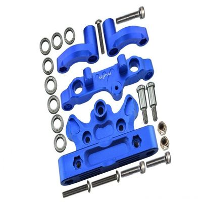 Aluminum Steering Assembly For Arrma 1:5 KRATON 8S BLX/OUTCAST 8S BLX/KRATON EXB Roller - 22Pc Set Blue