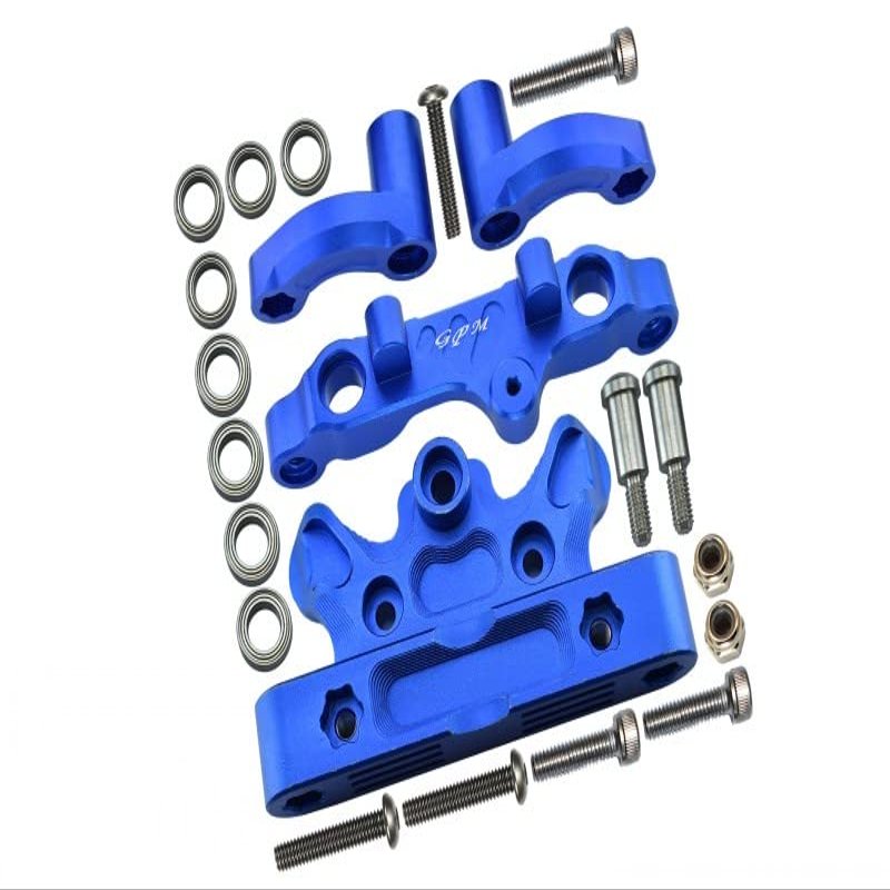 Aluminum Steering Assembly For Arrma 1:5 KRATON 8S BLX/OUTCAST 8S BLX/KRATON EXB Roller - 22Pc Set Blue