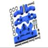 Aluminum Steering Assembly For Arrma 1:5 KRATON 8S BLX/OUTCAST 8S BLX/KRATON EXB Roller - 22Pc Set Blue view 1