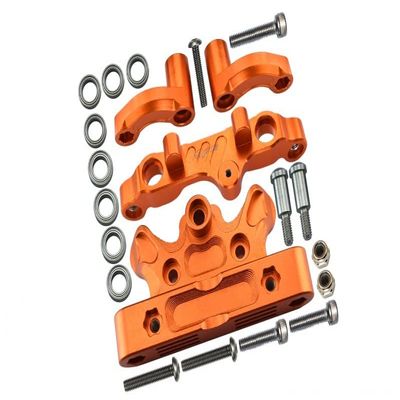 Aluminum Steering Assembly For Arrma 1:5 KRATON 8S BLX/OUTCAST 8S BLX/KRATON EXB Roller - 22Pc Set Orange