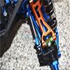 Aluminum+Stainless Steel Adjustable Front Steering Tie Rod For Traxxas 1:10 Maxx 4WD Monster Truck-89076-4/1:8 4WD Maxx Slash 6S Brushless Short Course Truck-102076-4 Upgrades - Orange view 3