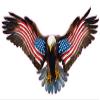 Bald Eagle Worn American Flag Decal from The United States (6" x 3") view 1