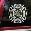 Minglewood Trading Bright Pink - Volunteer Firefighter Vinyl Decal - VFD Fire Dept Maltese Cross - Die Cut Sticker - 10w x 10h inches view 2