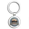 PRS Vinyl Philadelphia City Pennsylvania USA Label Double Sided Stainless Steel Keychain Key Ring Chain Holder Car/Key Finder view 1